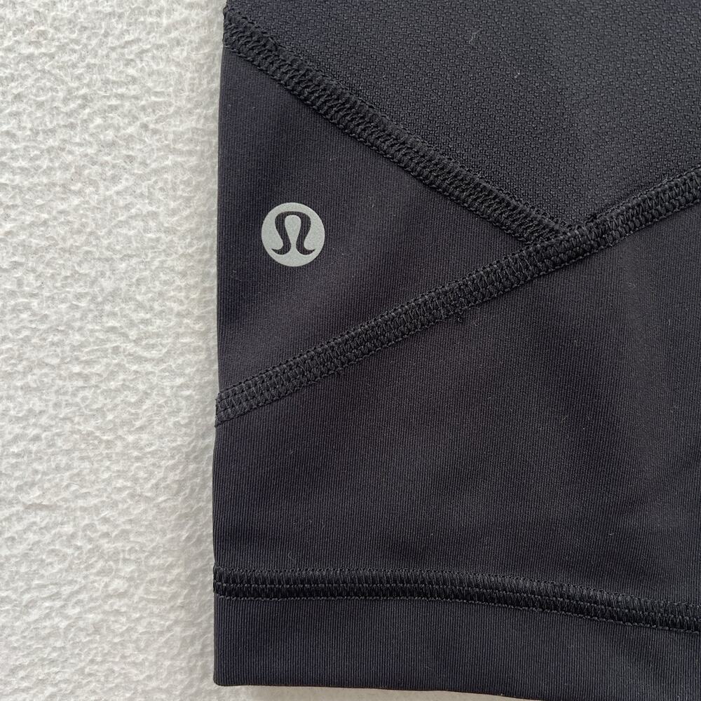 Lululemon Solid Black Pace Rival Medium Rise Crop… - image 8
